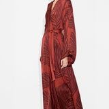 Kimono Leaf Maxi