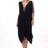 black iluh kaftan front