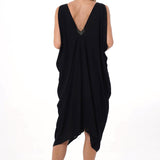 black iluh kaftan back