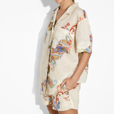 Estela Shorts in Print – Linen Shorts | uma and leopold
