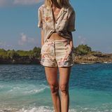Estela Shorts in Print – Linen Shorts | uma and leopold