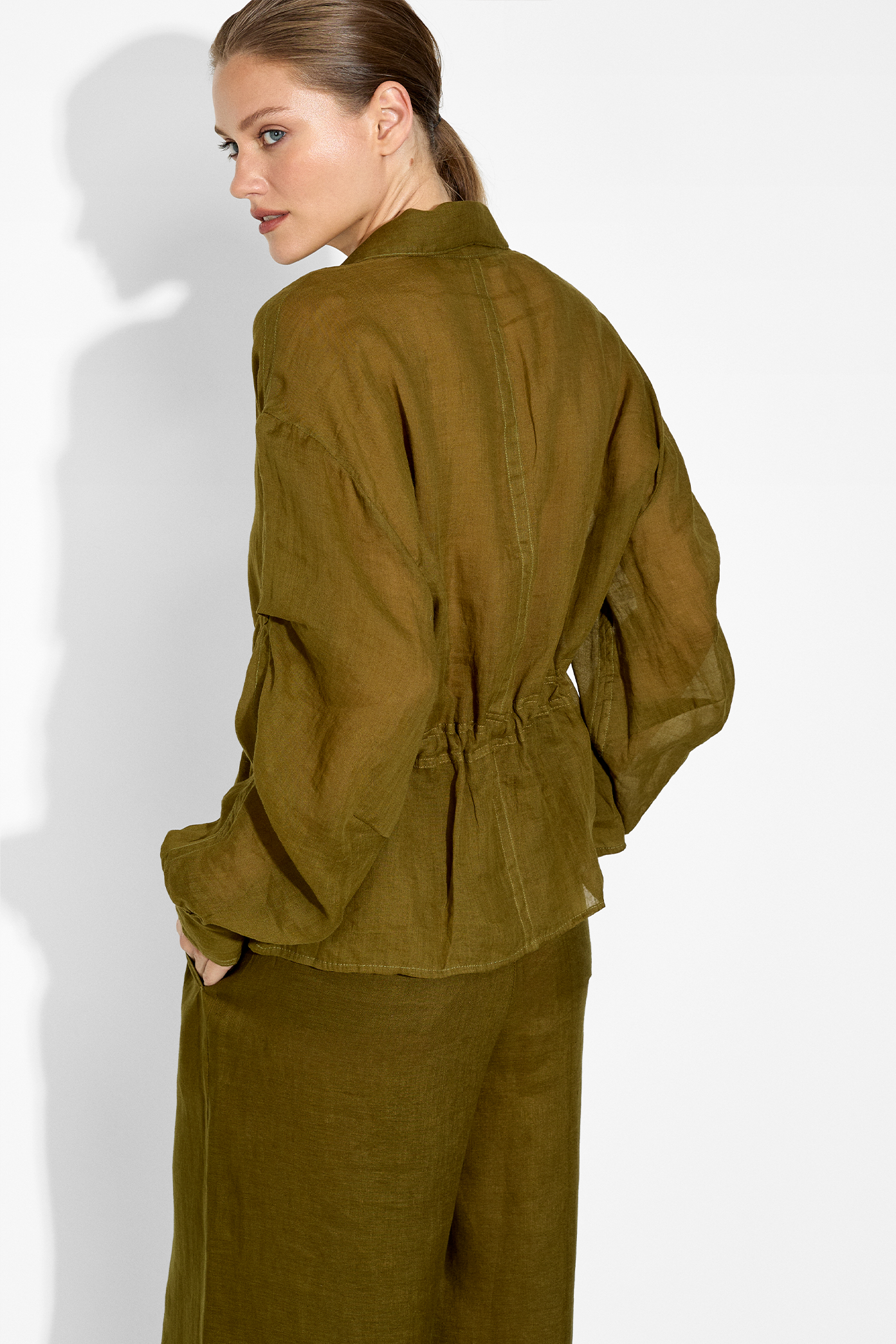 Lorena Jacket in Olive – Cotton Jackets | uma and leopold