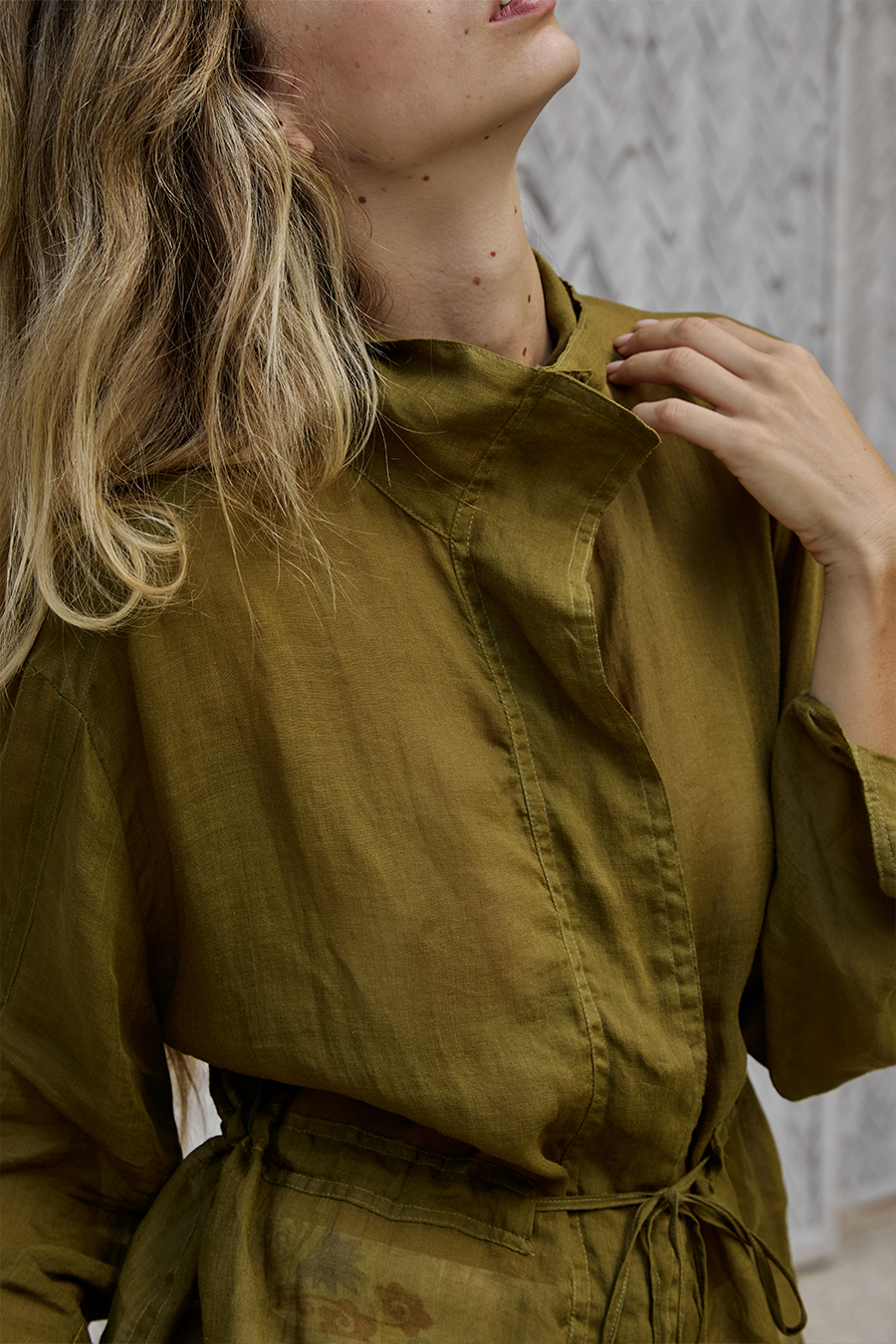 Lorena Jacket in Olive – Cotton Jackets | uma and leopold