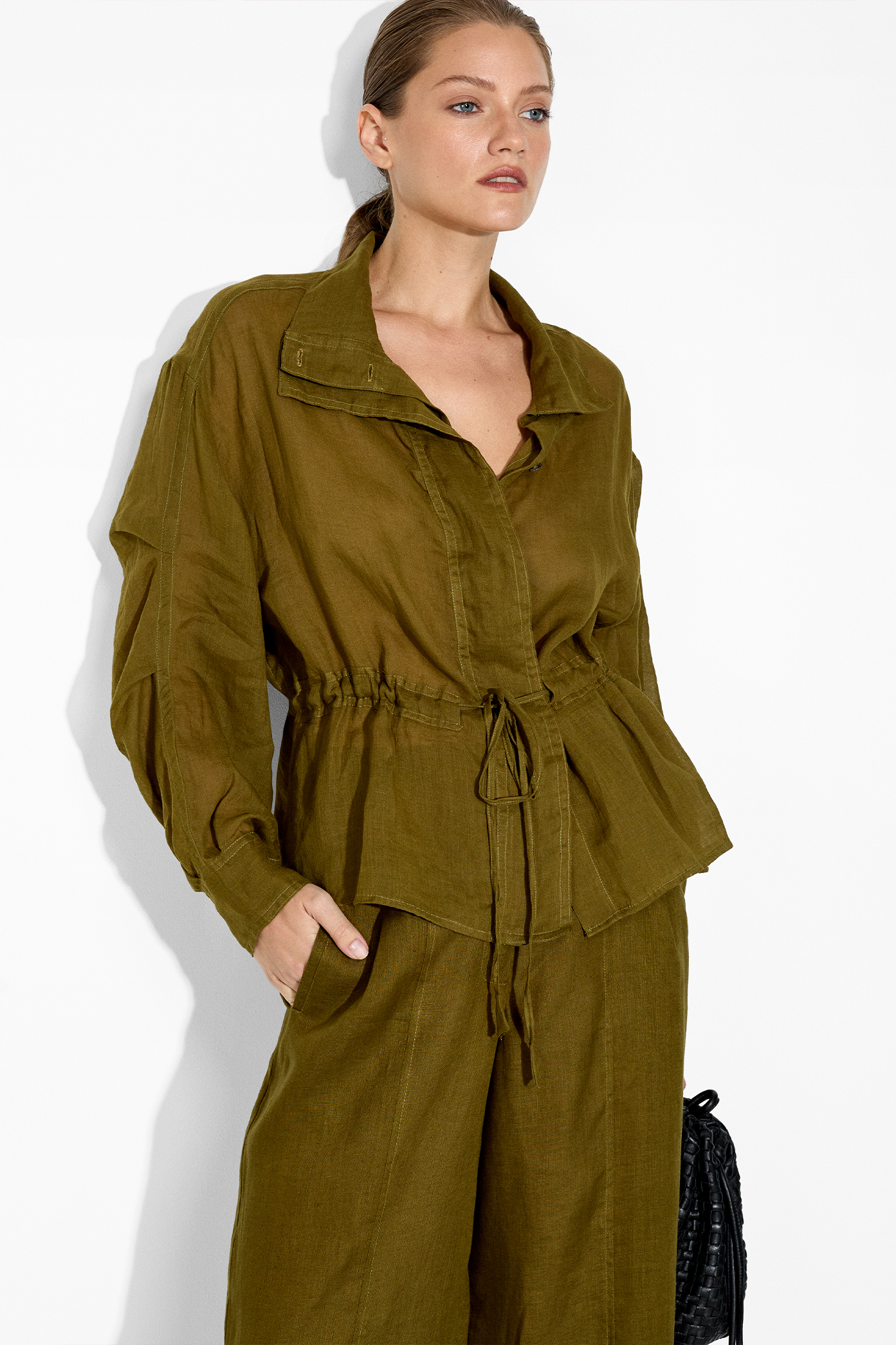 Lorena Jacket in Olive – Cotton Jackets | uma and leopold