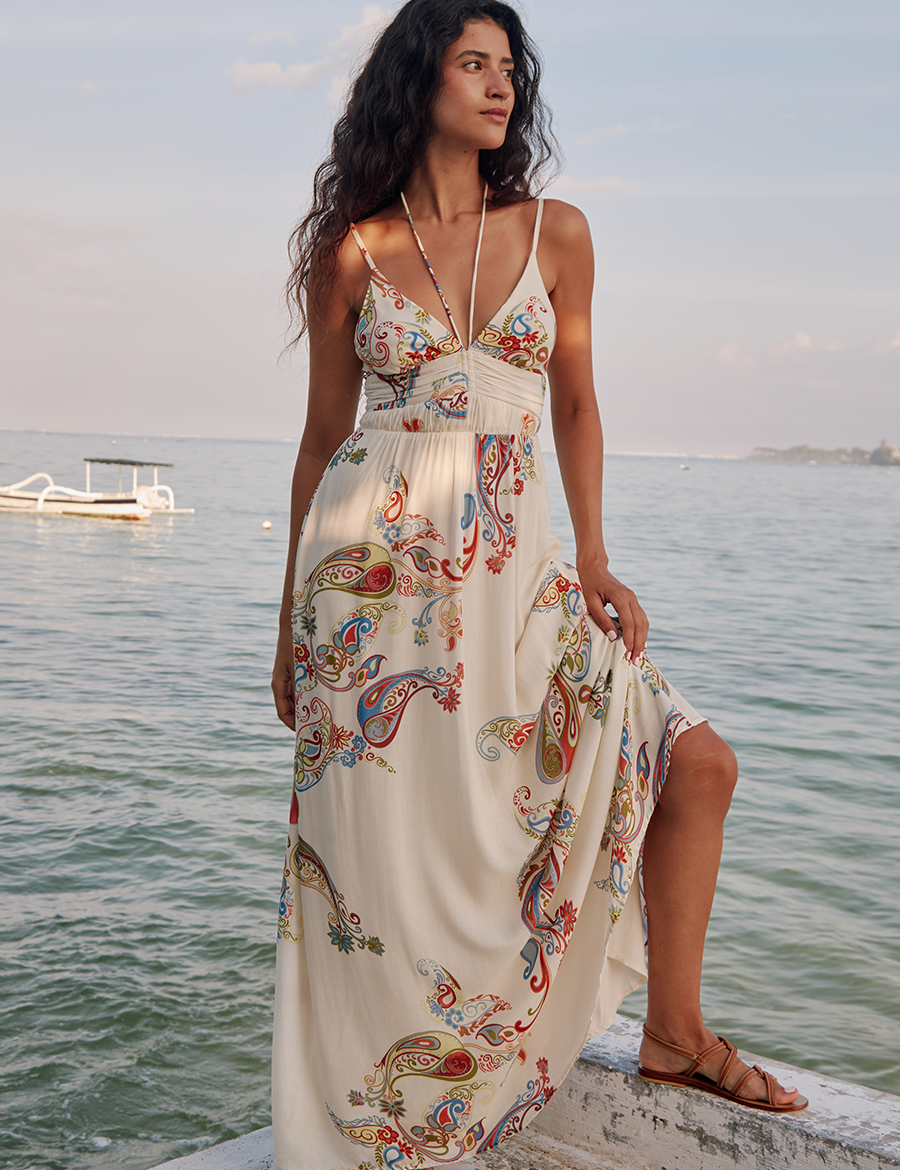 Luana Maxi Dress in Print – Bali Dresses | uma and leopold