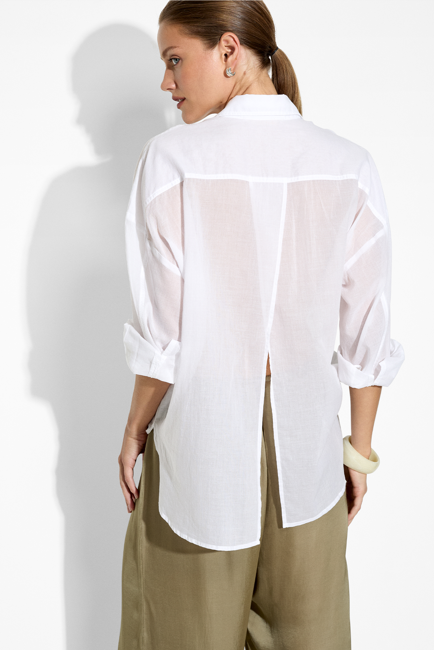 Nayara Shirt in White – Cotton Shirts | uma and leopold
