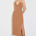 Rose Petal Midi Dress in Khaki – Linen Midi Dress | uma and leopold