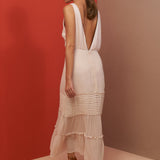 lauren midi dress champagne back